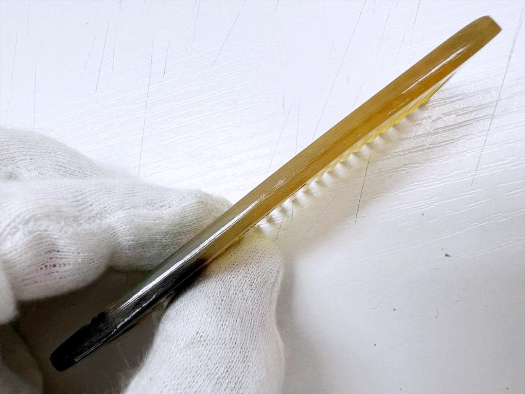 美品　HERMES　エルメス　バッファローホーン　コーム　櫛　くし　レザーケース