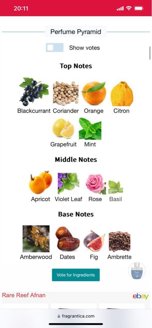 香水(男性用) Afnan Rare Reef