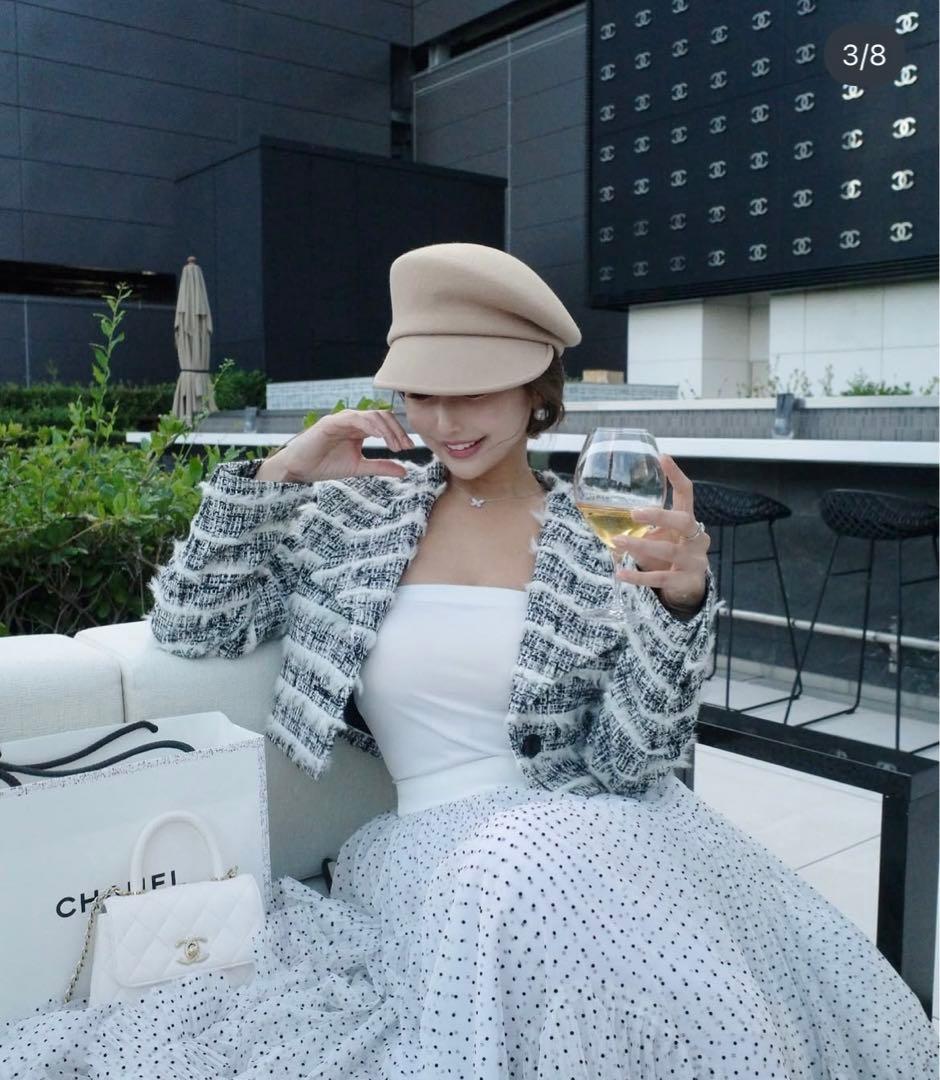 CA4LA キャスケット アシンメトリー ベージュ