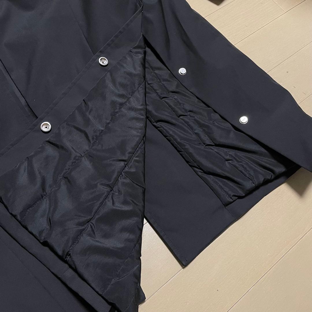 最終価格 希少 超美品■C2H4■異素材 切替 パフ デザインコート 黒