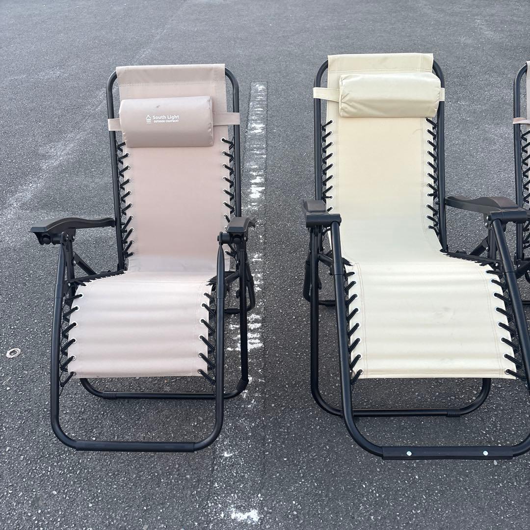 サウナ早い者勝ち⭐︎年末限定セール！！リクライニングチェア3脚とパラソルセット2本