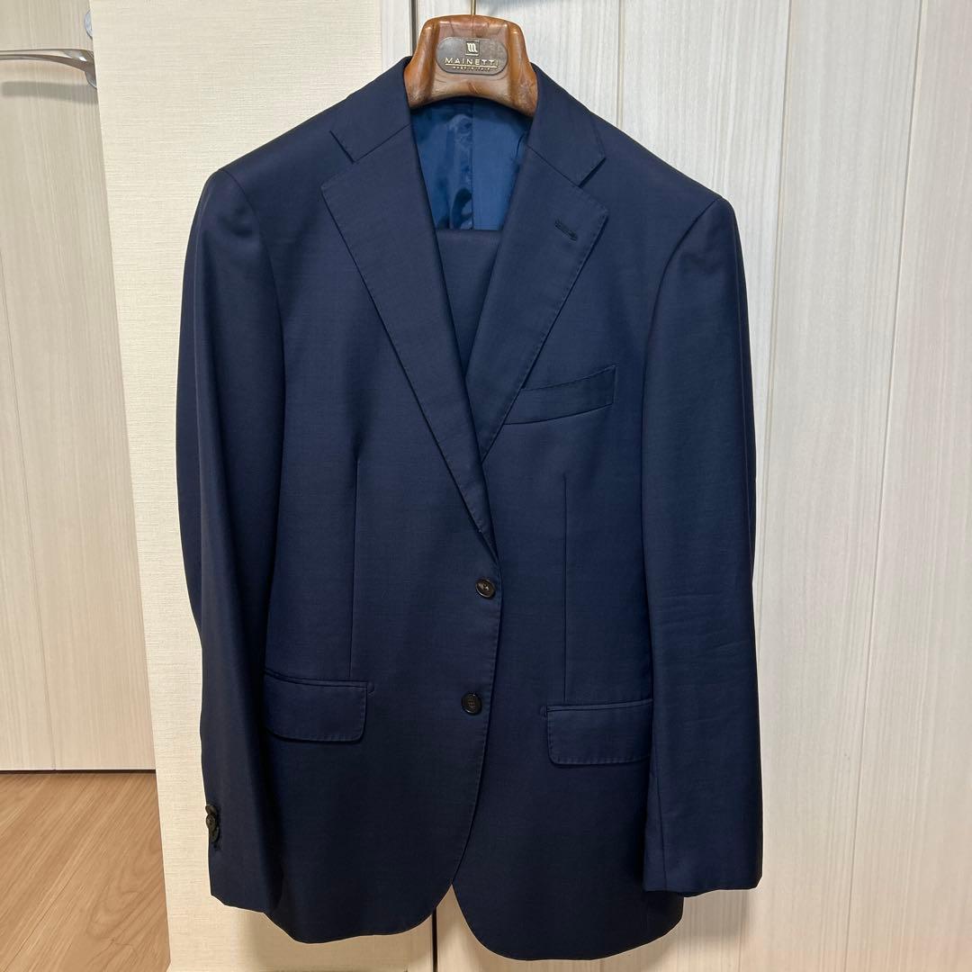 【美品】カノニコ生地 ユニバーサルランゲージ　ネイビースーツ　サイズ46相当