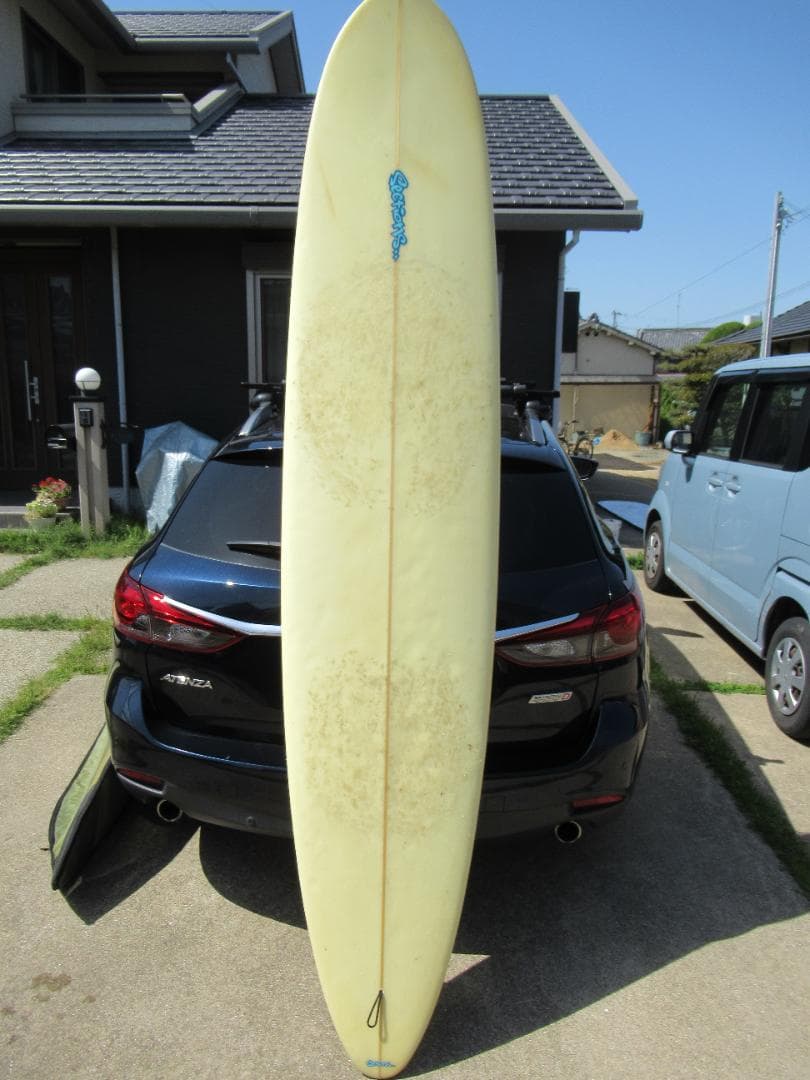 Bully's サーフボード (ロング) イエロー　カバー付き（現地引渡しのみ）