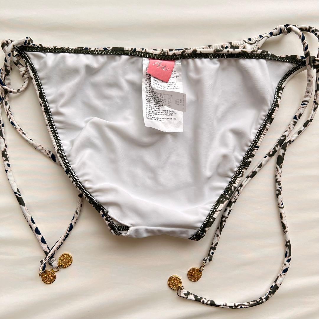 に*ゃ様 衛生面◎ 三愛水着 ナチュラルアップブラ ビキニ エスニック柄 カーキ