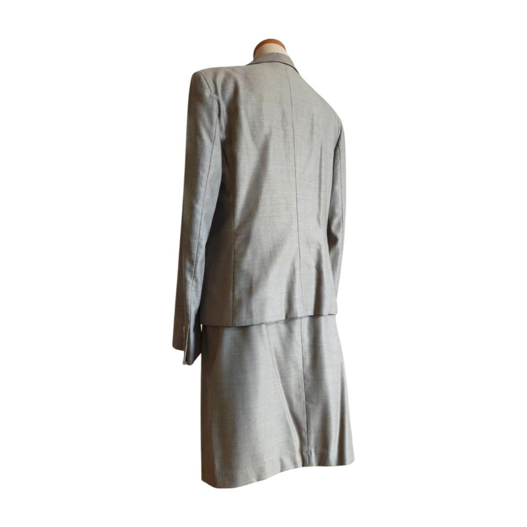 MaxMara マックスマーラ シルク混白タグ スカートスーツ セットアップ L