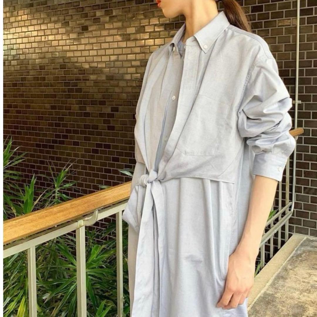 FUMIKA_UCHIDA Oxford chrome ロングシャツ 36