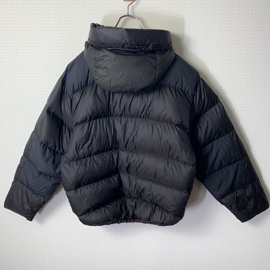 90s Marmot ダウンジャケット M パルバッド 肉厚 ブラック 刺繍ロゴ