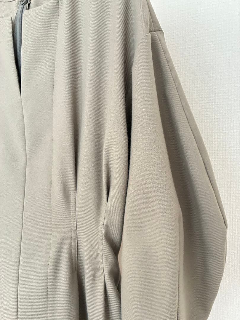 VERMEIL par iena ツイルウエストシェイプワンピース カーキグレー