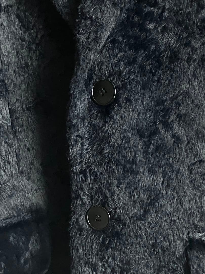 アニエス•ベーオム ボア ブラック テーラードジャケット サイズ48 フランス製