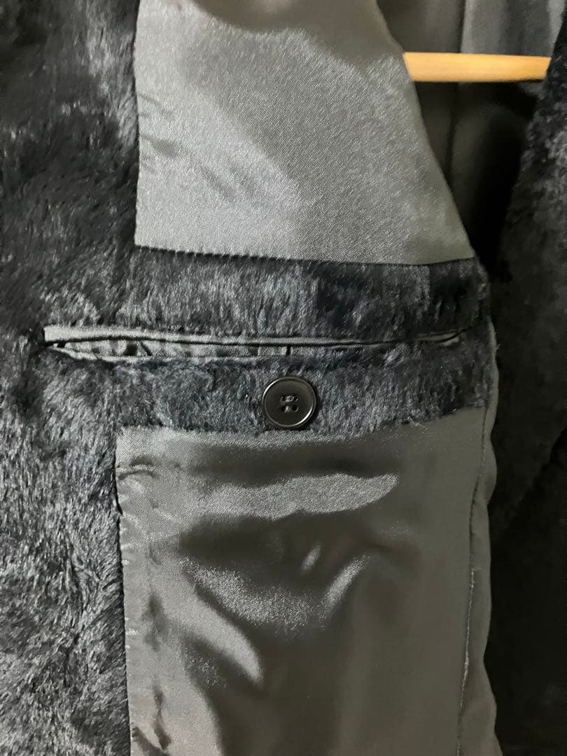 アニエス•ベーオム ボア ブラック テーラードジャケット サイズ48 フランス製