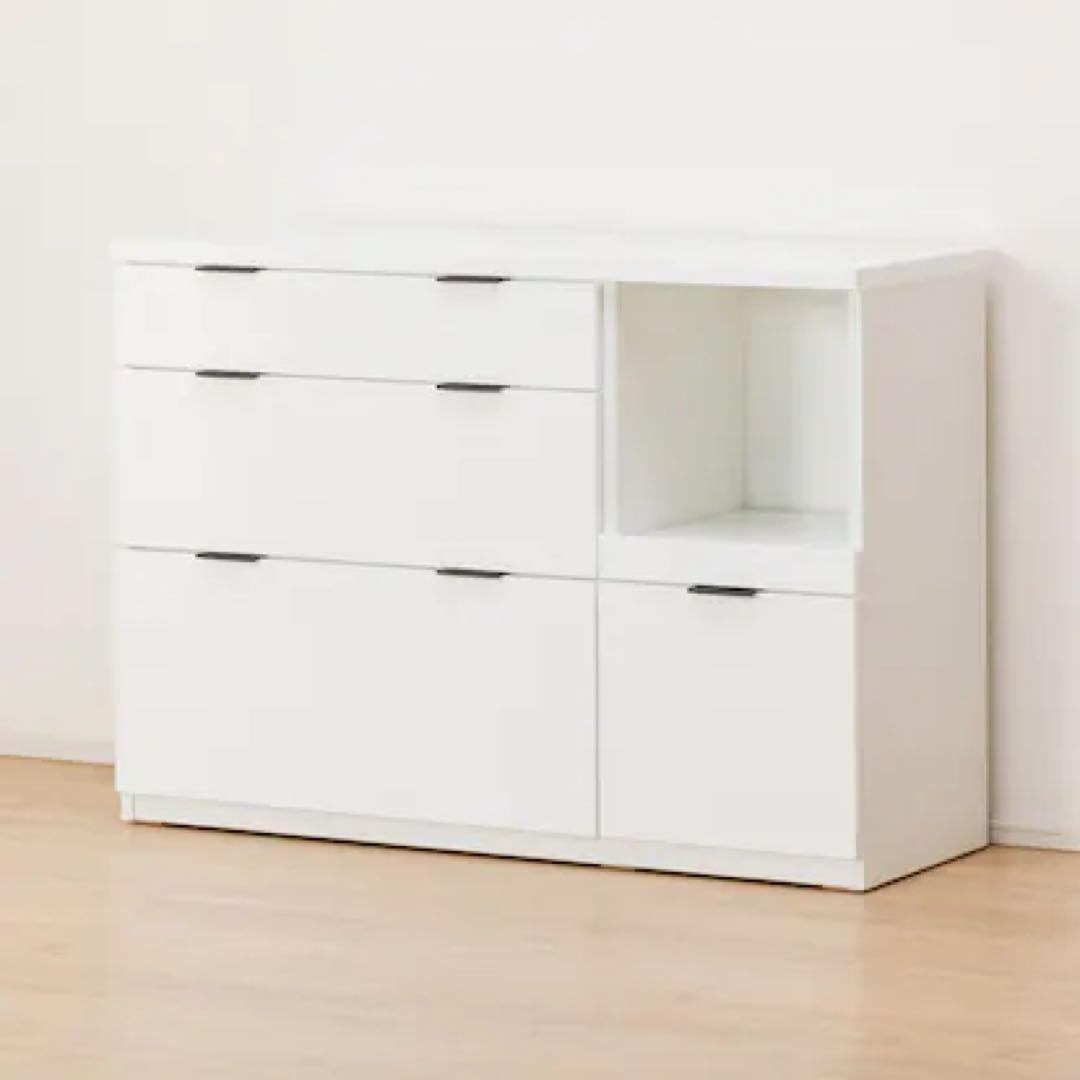 ニトリ キッチンカウンター エトナ 幅120cm ホワイト 白