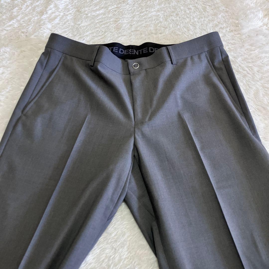 未使用級 デサント ウォッシャブル スーツ 3ピース 高機能繊維 グレー XL