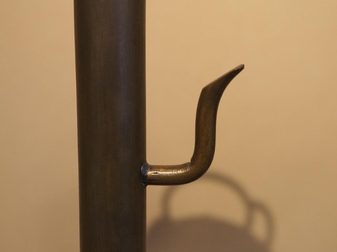 金屋五良三郎造『燭台一対』（共箱）＊おまけ付き…和蝋燭２本(未使用)