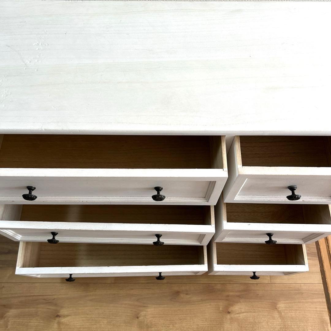 シャビーウッドファニチャー ローチェスト アンティークホワイト