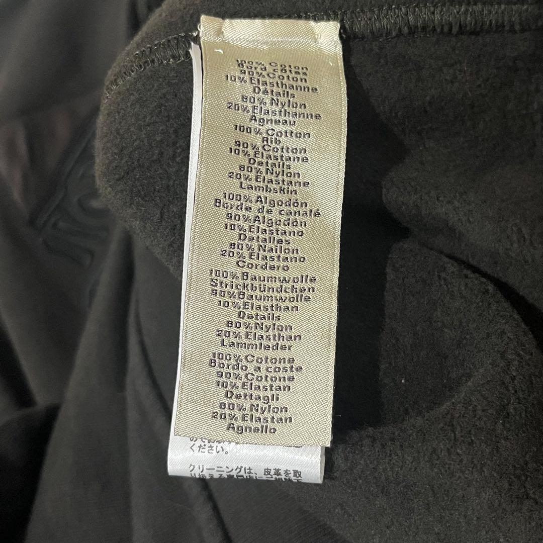 【極美品✨】HERMES スウェット メタルリー・オ・カレ レザーパッチ　黒