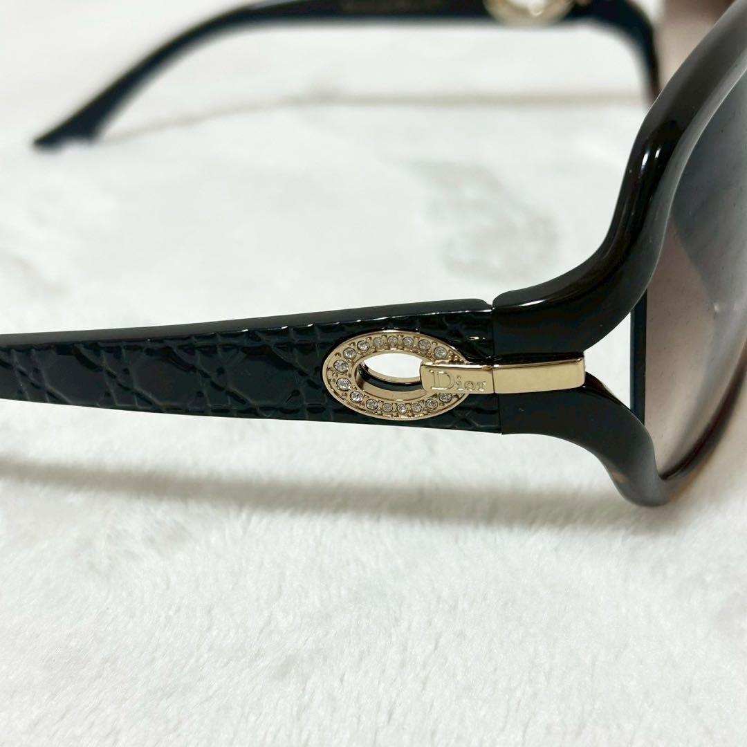 ★美品★ディオール　サングラス　カナージュ　ロゴ　ラインストーン　付属品あり