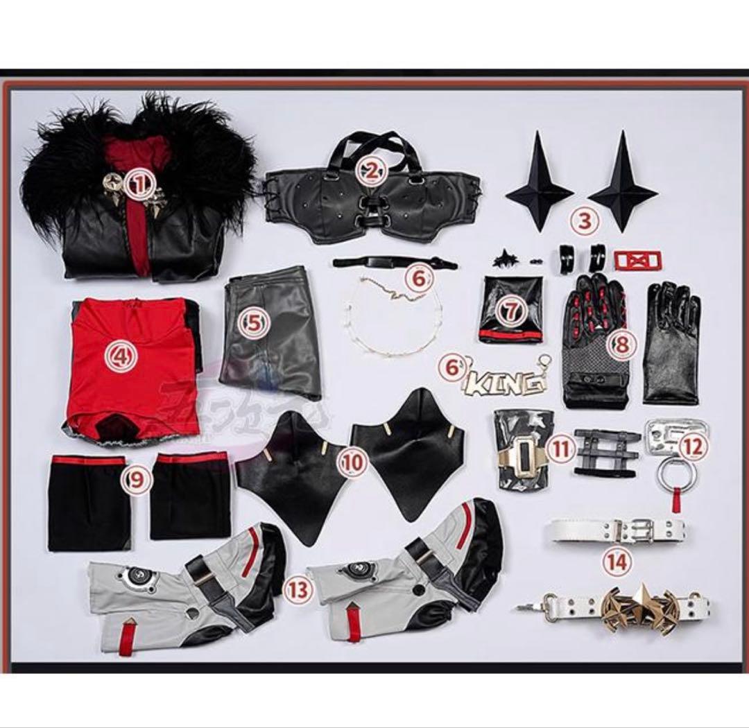 にゃん 様 お取置き zzz ゼンゼロ キングシーザー コスプレ 衣装 ウィッグ