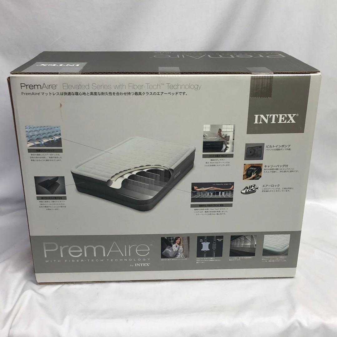 【291】INTEX エアーベッド プレムエアー ワイドダブル 収納袋付き 新品