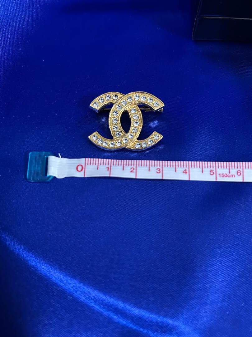 【CHANEL 】ヴィンテージ ココマークラインストーン ピンブローチ