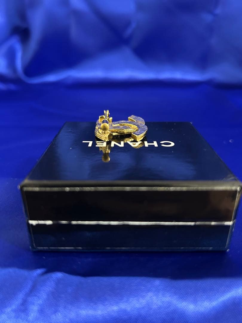 【CHANEL 】ヴィンテージ ココマークラインストーン ピンブローチ