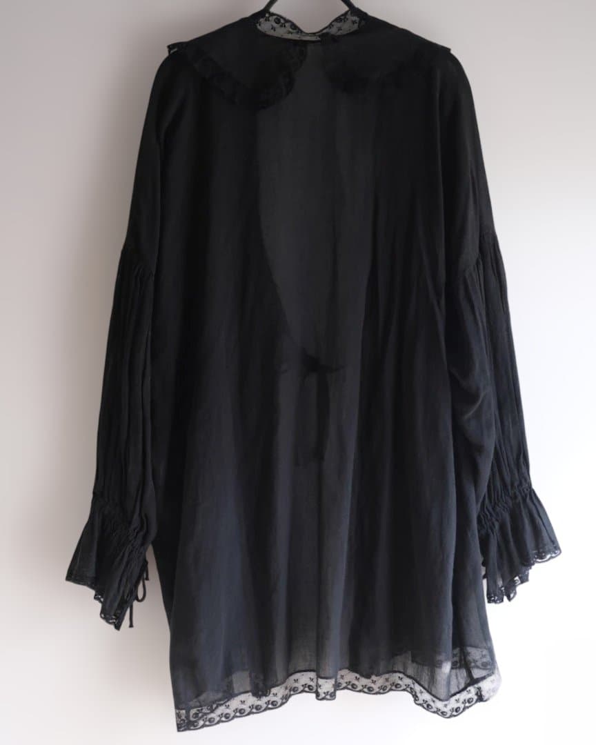 TOWAVASE トワヴァーズ コットンボイル レース付きカシュクール