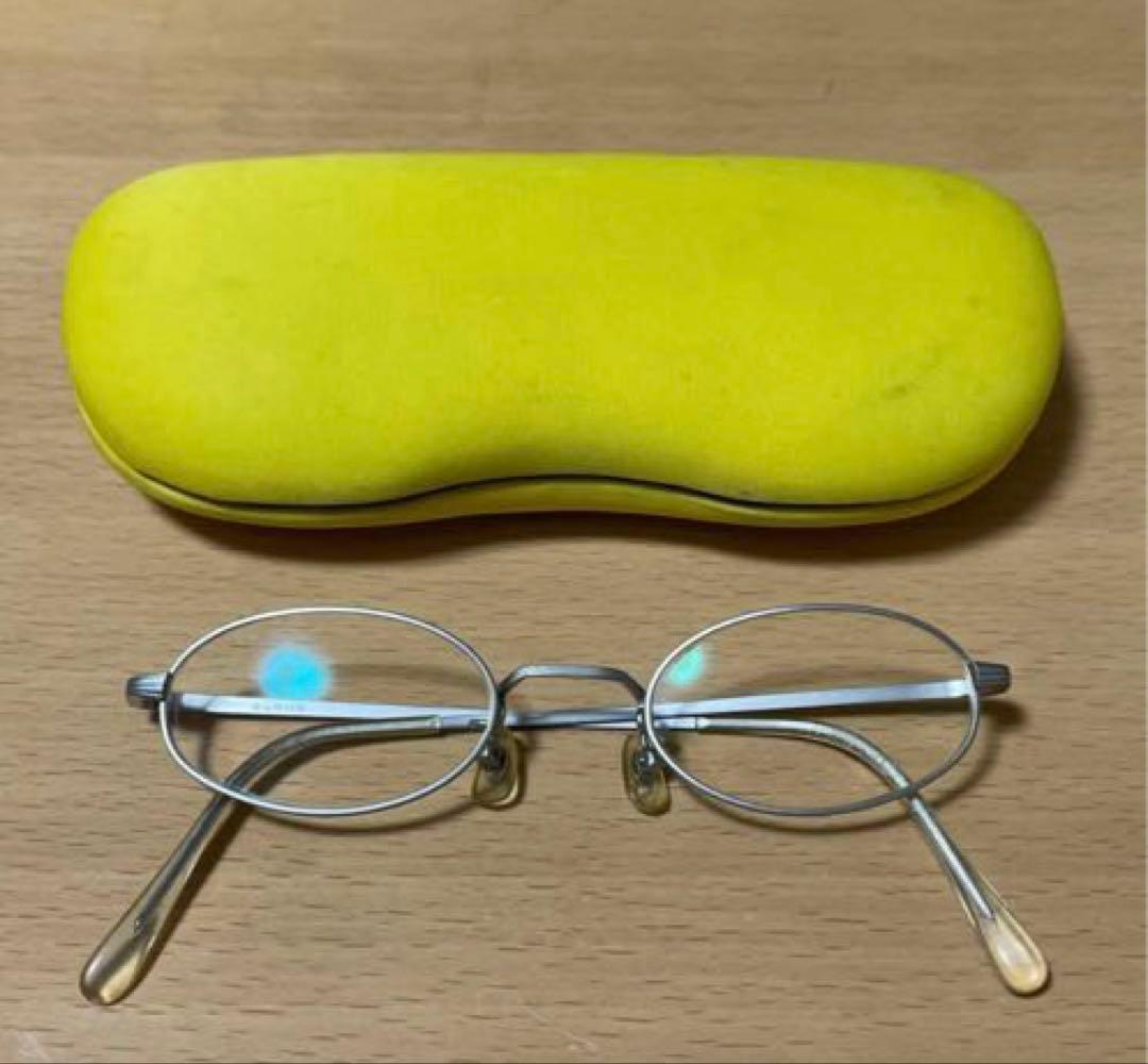 白山眼鏡店 オーバル 眼鏡 ケース付き