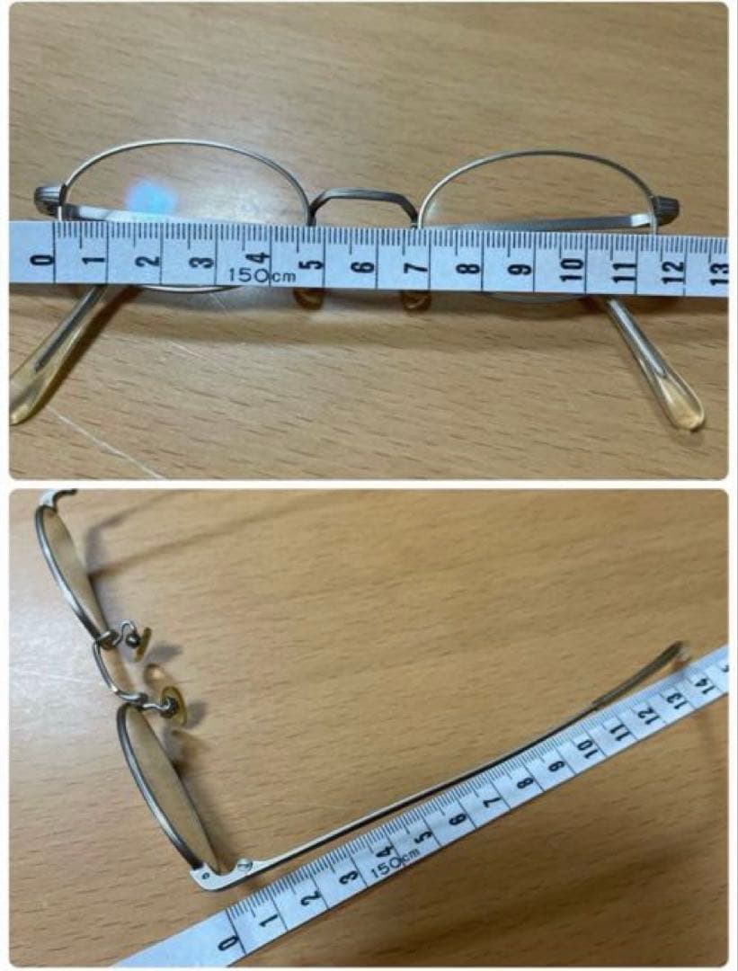 白山眼鏡店 オーバル 眼鏡 ケース付き