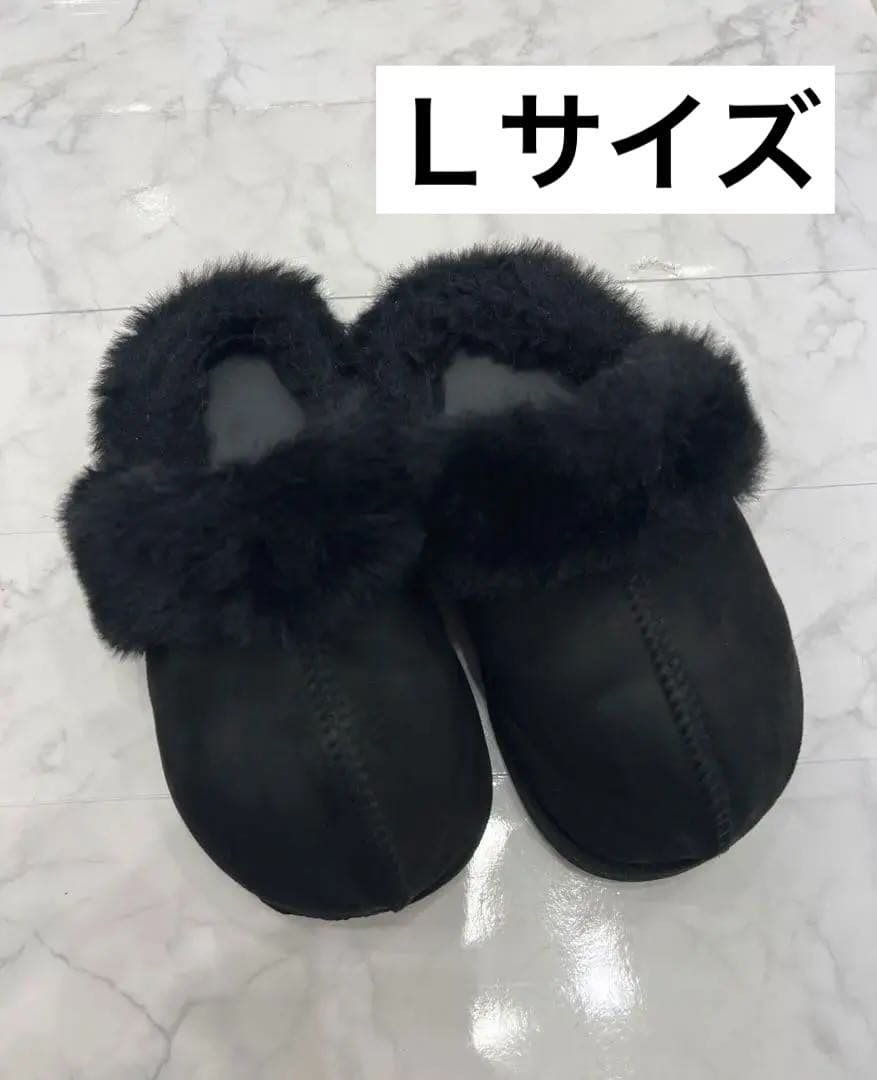 ラクバキ　Racbaki　ファーサボ　黒　ブラック　L 24〜25cm