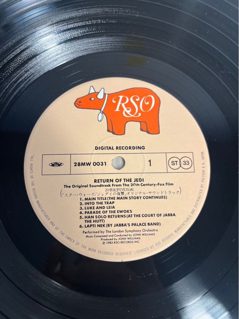 スターウォーズ ジェダイの復讐 LP 日本盤 帯付 サントラ　昭和レトロ　当時物