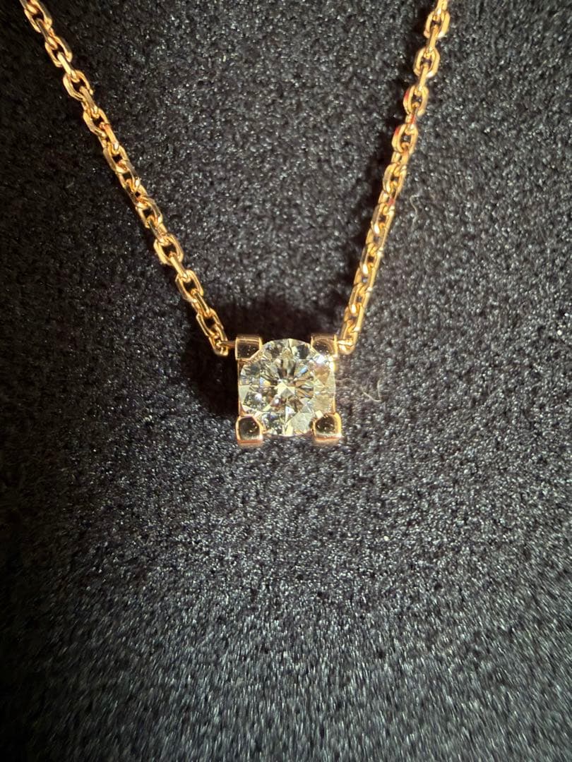 【値引】カルティエ ダムール ネックレス ダイヤ付750正規品証明書箱付2026