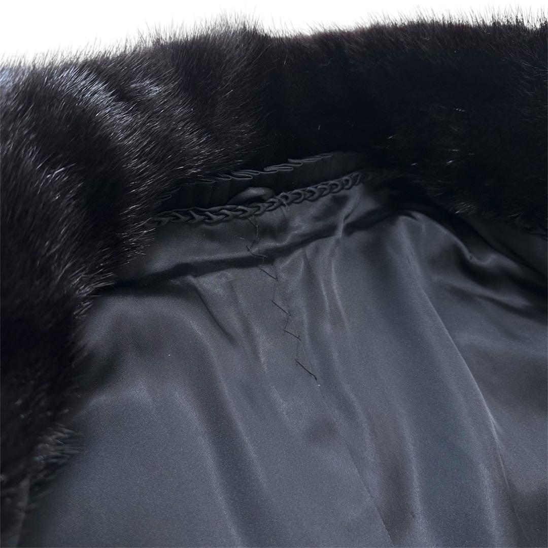 SAFURON サフロン　毛皮コート リアルファー ミンク ブラック 11号
