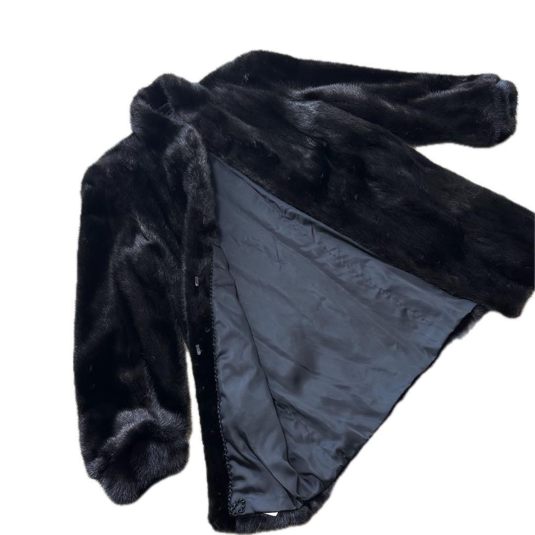 SAFURON サフロン　毛皮コート リアルファー ミンク ブラック 11号