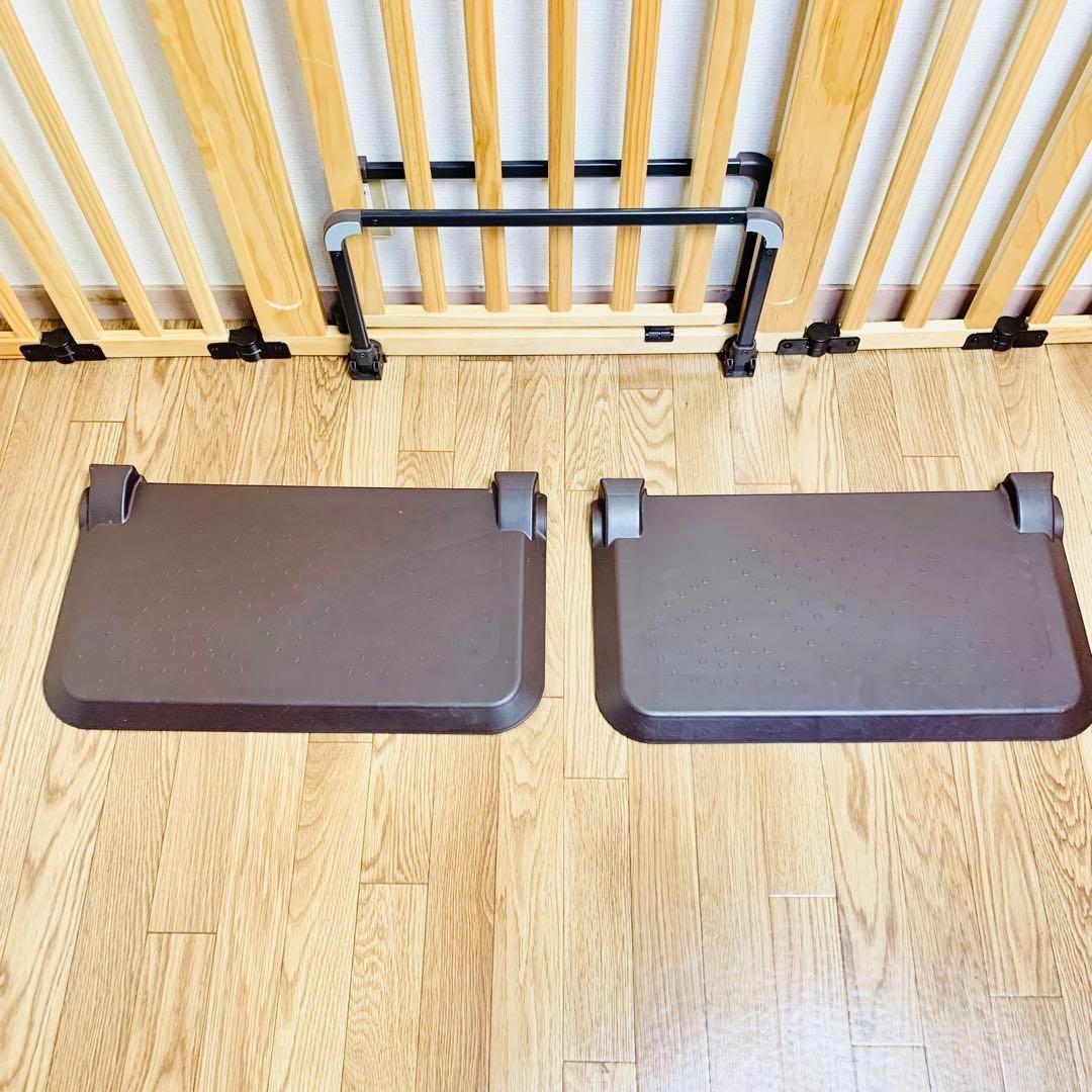 日本育児 おくだけドアーズWoody Lサイズ 木製 自立式 ベビーゲート