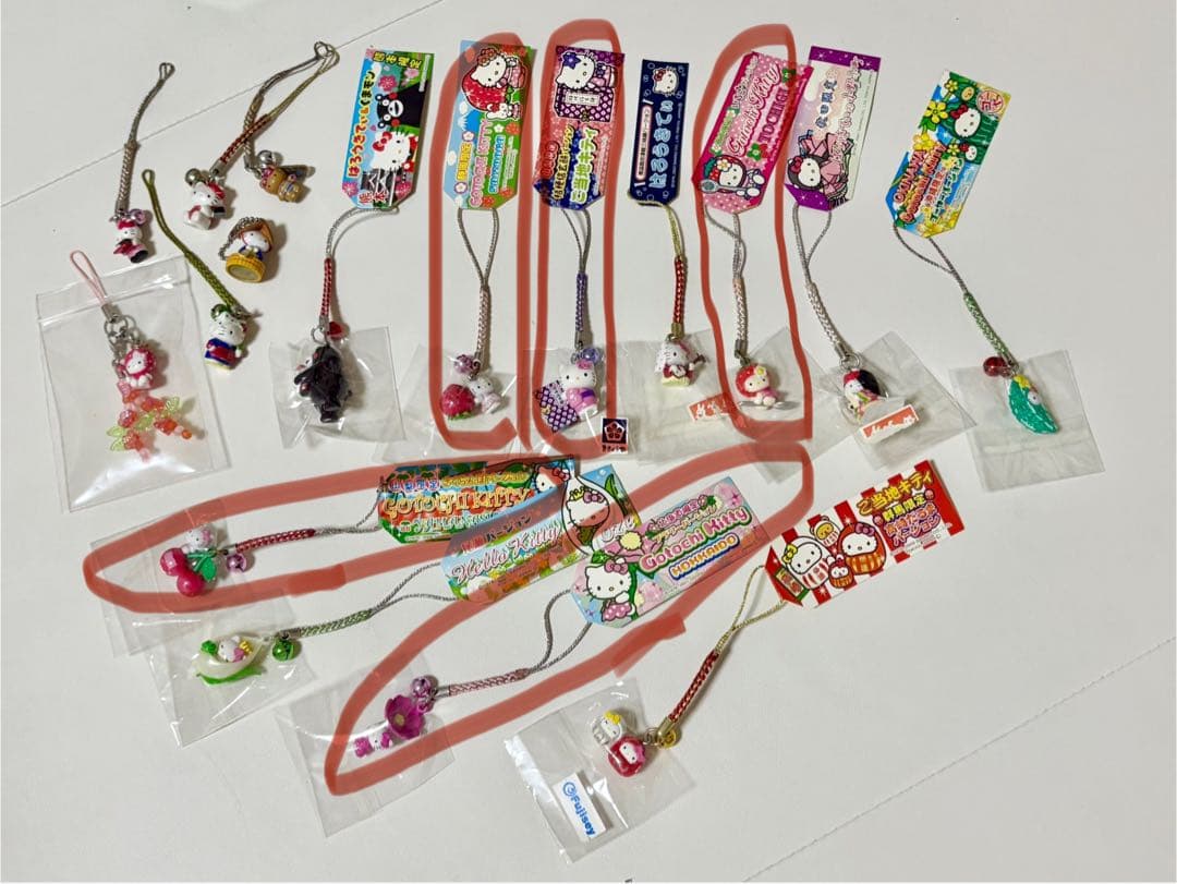 【みやざき様】ハローキティ ストラップ5個セット