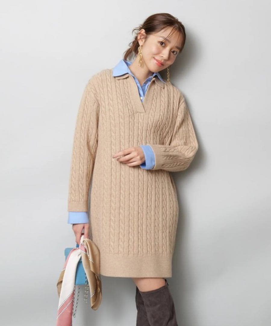 JUSGLITTYレイヤードケーブルミニワンピース　最終値下げ！