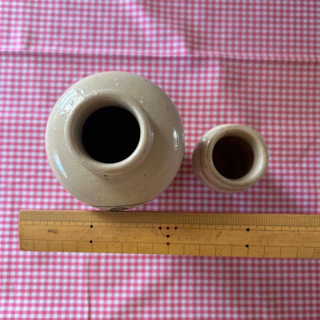 イギリスアンティーク　ヴァイロール　　骨にぎり大小セット