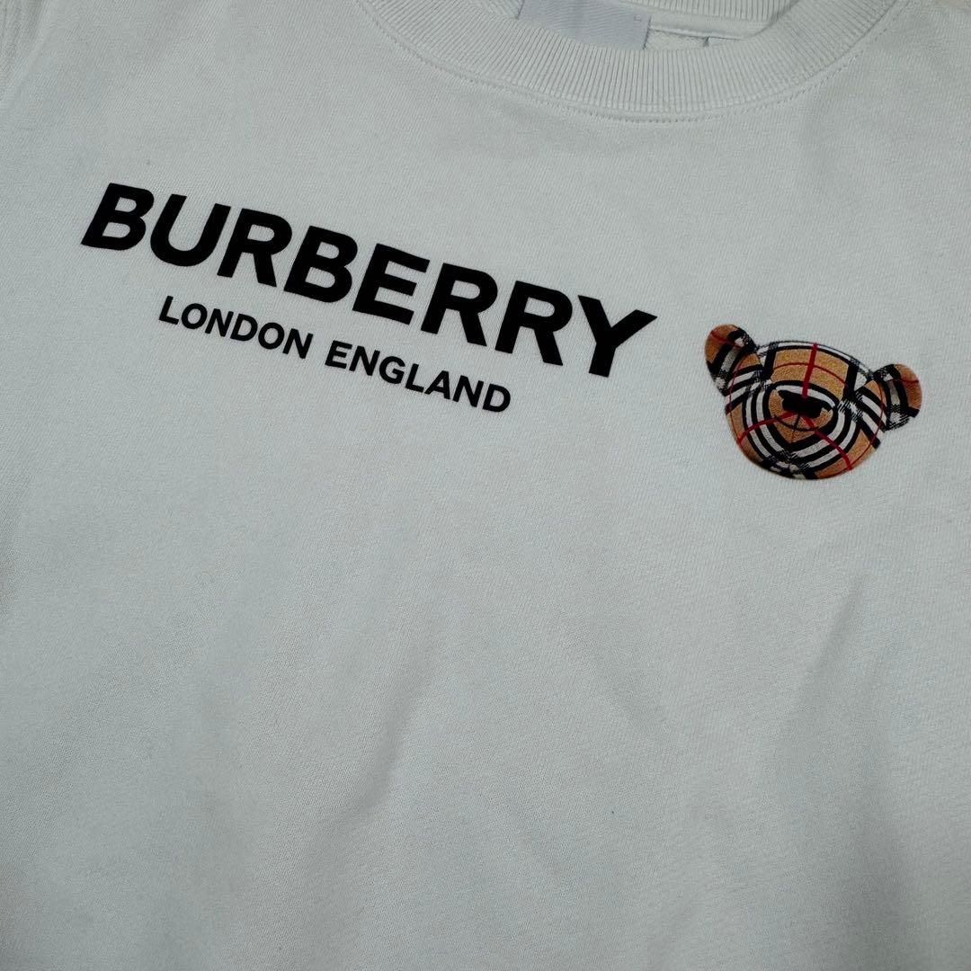 バーバリー　トーマスベア　スウェット　トレーナー　ロゴ付き ホワイト　140