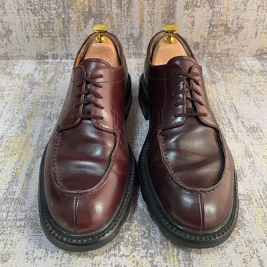 ★希少★トッズ TOD'S Uチップ ドレスシューズ【27】バーガンディ 厚底