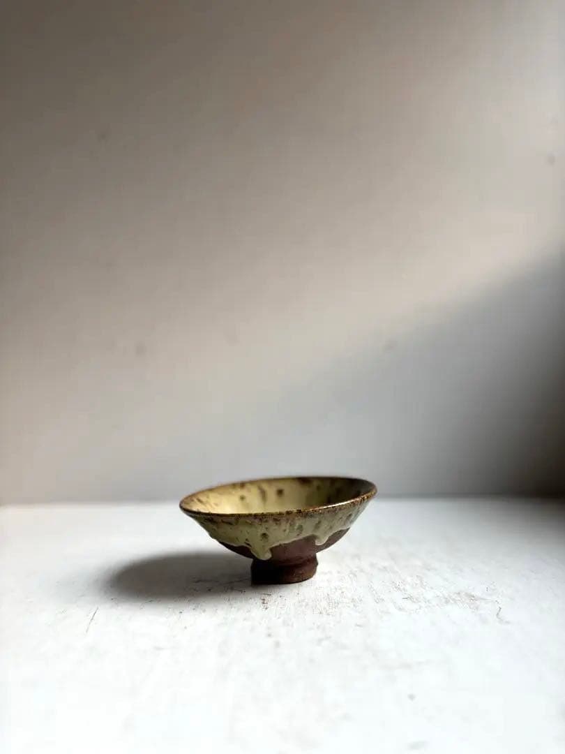 664 田中佐次郎 山瀬窯 斑唐津 茶碗 唐津焼 茶道 茶道具 未使用 希少