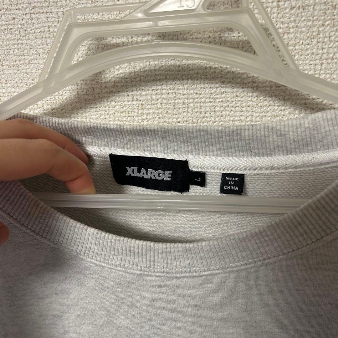 XLARGE グレー ロゴスウェット　Lサイズ