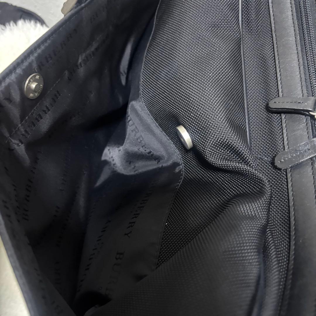 【希少】バーバリーゴルフ 2way ボストンバッグ ブラック ロゴ レザー