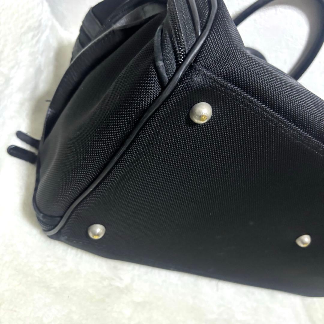 【希少】バーバリーゴルフ 2way ボストンバッグ ブラック ロゴ レザー