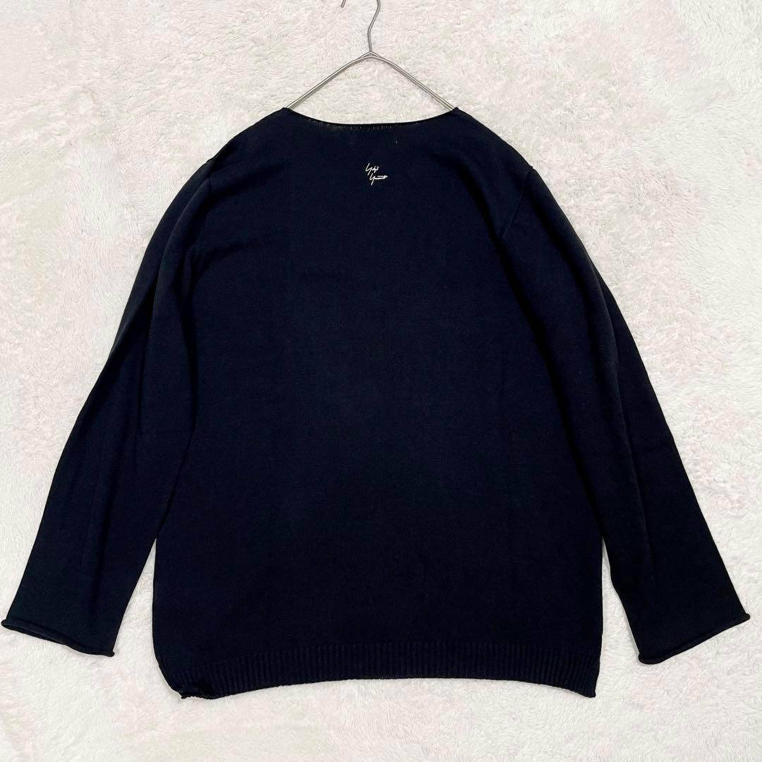 ヨウジヤマモトプールオム カシミヤ混 バックエンブロイダリー ニット