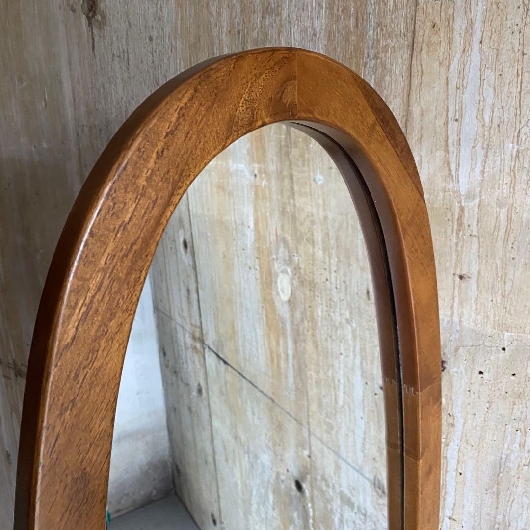 オーバル型　スタンドミラー　クラシックカントリー　楕円　レトロ