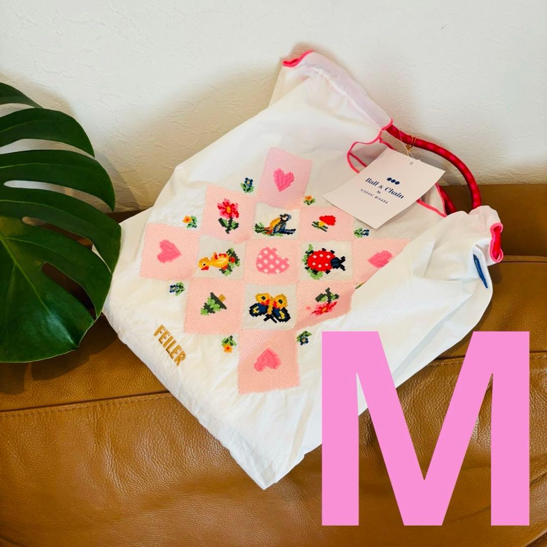 FEILER ボールアンドチェーンハイジエコバッグ白M