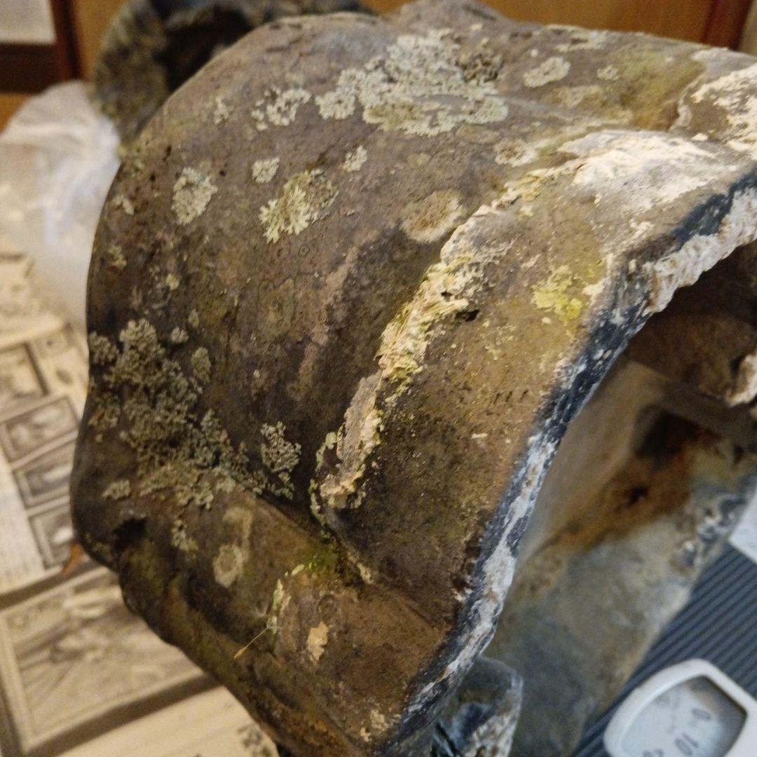 江戸時代中期頃超特大サイズ極稀少レア鬼師超絶技巧造寺社屋根大棟魔除け鬼瓦当時物