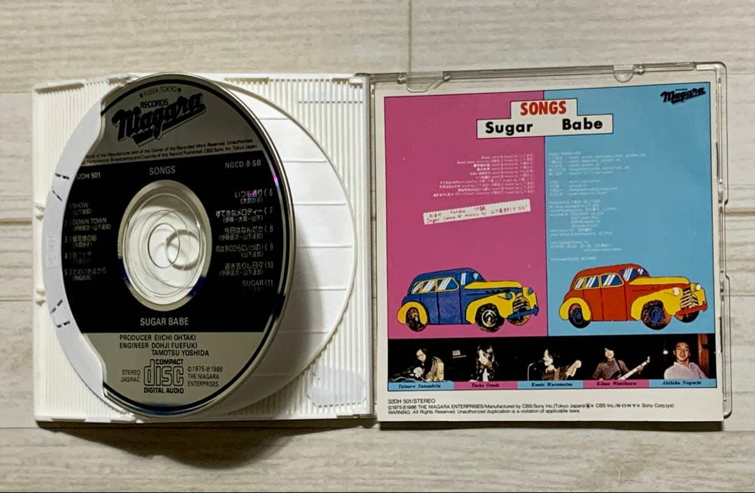 CD『シュガー・ベイブ/ソングス』スリムケース 1986年発売 山下達郎大貫妙子