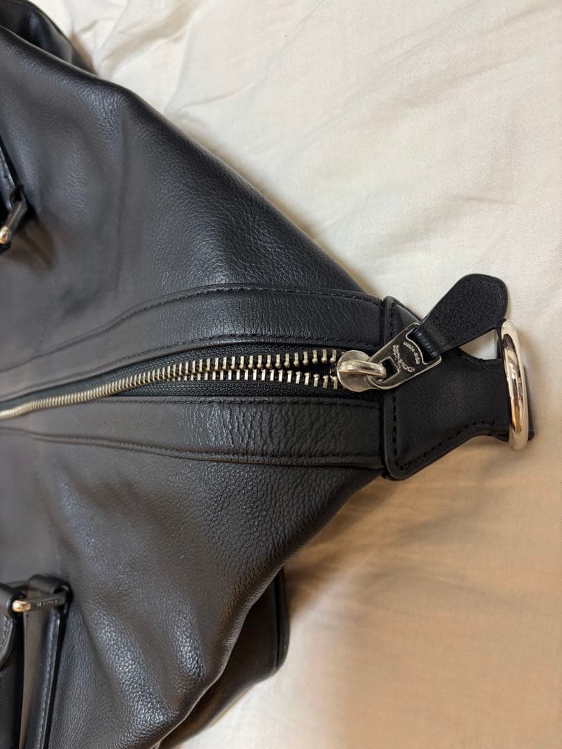 COACH 黒のレザー ボストンバッグ