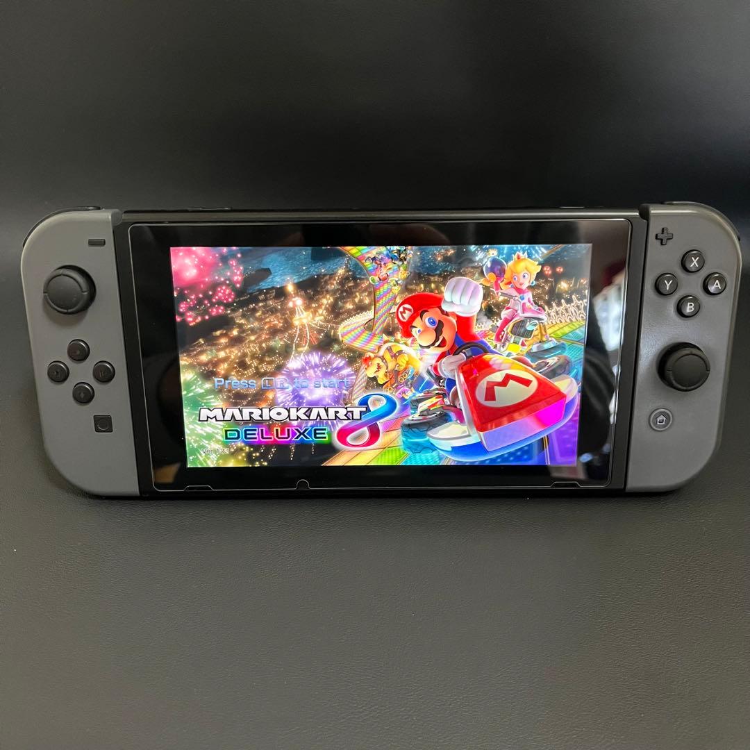 【極美品/新品スティック交換済/バッテリー強化モデル】Switch 本体 グレー