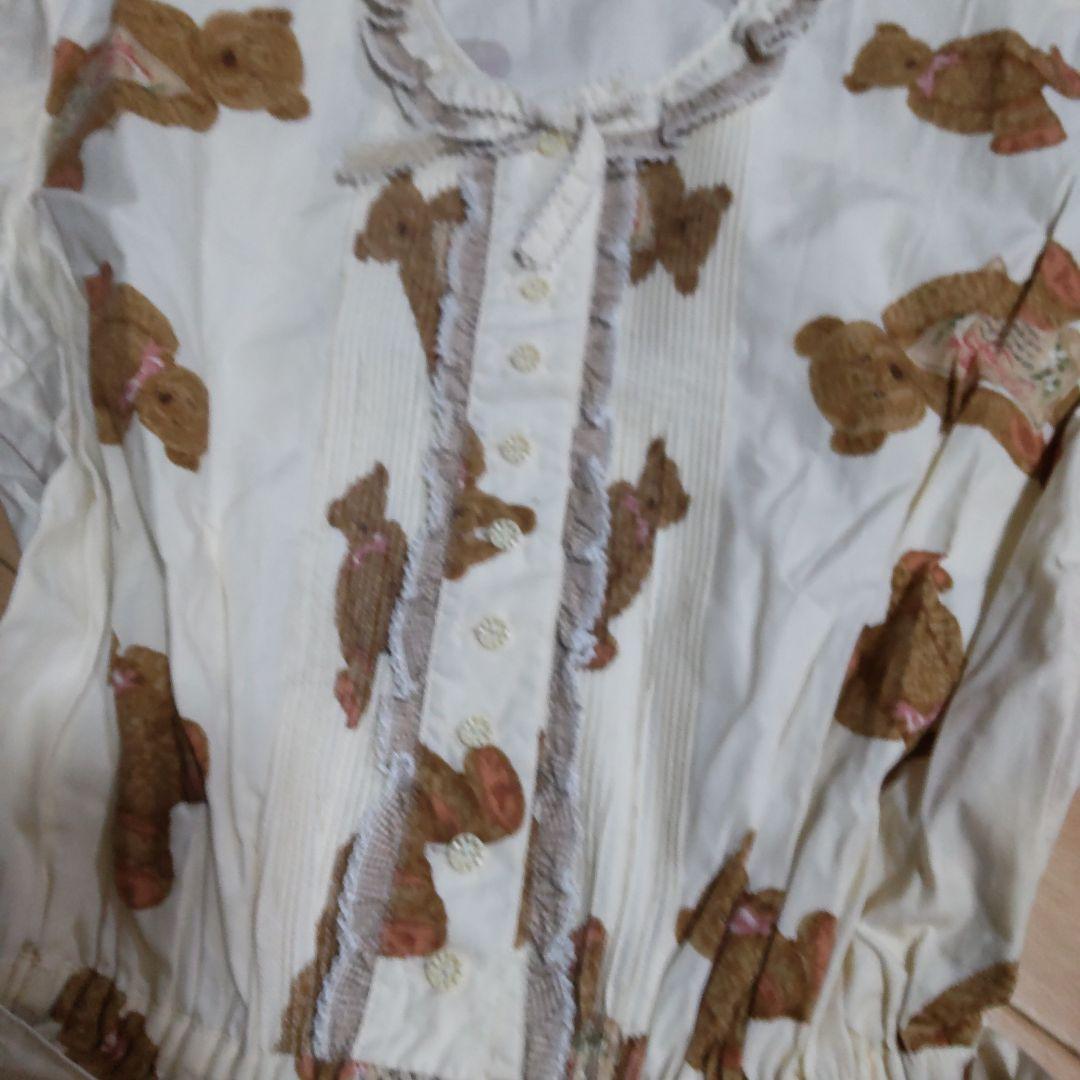 美品ピンクハウス　テディベアティアードワンピース